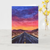 砂漠の炎のグリーティングカード カード (黄色い花)