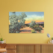 砂漠の煙の木のカリフォルニアビュー キャンバスプリント (インサイチュ (リビング))