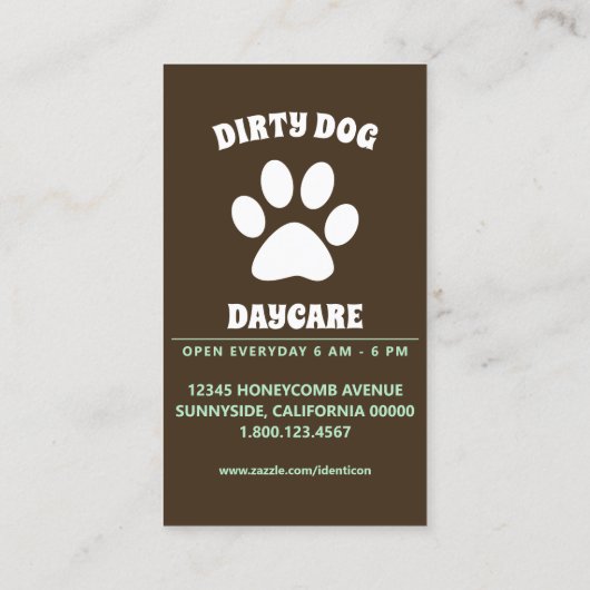 砂漠の犬 名刺 (裏面)