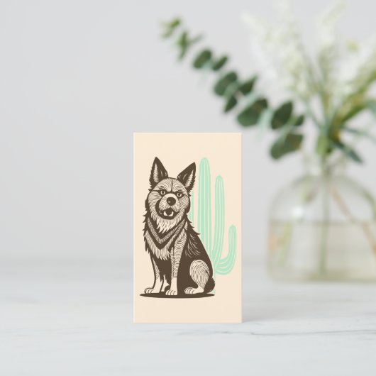 砂漠の犬 名刺 (スタンド正面)