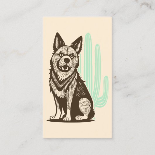 砂漠の犬 名刺 (正面)