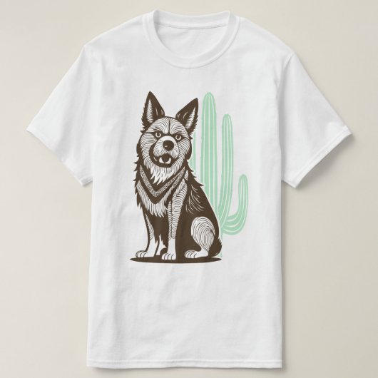 砂漠の犬 Tシャツ (デザイン正面)