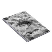 砂漠の玄武岩の溶岩黒と白の写真 ノートブック (右側)