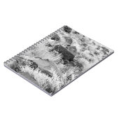 砂漠の玄武岩の溶岩黒と白の写真 ノートブック (左側)