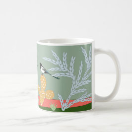 砂漠の生命: カササギのマグの芸術 コーヒーマグカップ