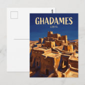 砂漠の真珠、リビアのガダメス ポストカード (正面/裏面)