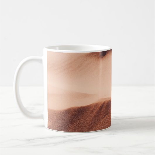 砂漠の砂の写真 コーヒーマグカップ (左)