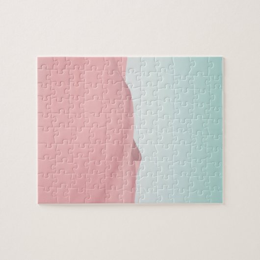砂漠の砂丘スカイフォトピンクモダン色 ジグソーパズル (横)