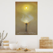 砂漠の祈りの言葉と聖なる書物、 経典引用文プリント。 ポスター (キッチン)