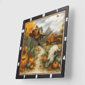 砂漠の秋の牧場の生活 スクエア壁時計 (傾斜)