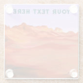 砂漠の穏やかな ガラスコースター (裏面)