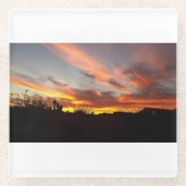 砂漠の空 ガラスコースター