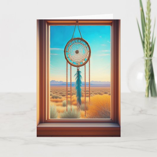 砂漠の窓のドリームキャッチャー カード (正面)