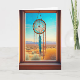 砂漠の窓のドリームキャッチャー カード