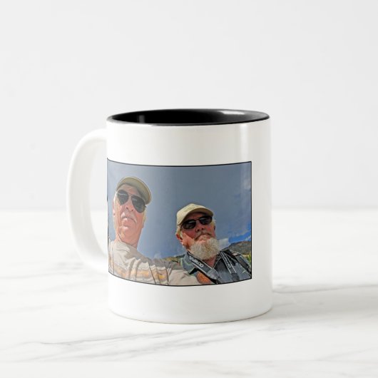 砂漠の端カバー-両方の作家の写真 ツートーンマグカップ (正面左)