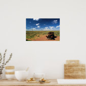 砂漠の素朴な絵画車 ポスター (キッチン)
