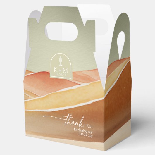 砂漠の結婚景色ありがとうID1019 フェイバーボックス (オープン)