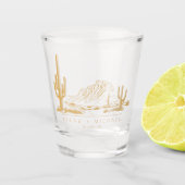 砂漠の結婚景色シエナID1019 ショットグラス (正面)