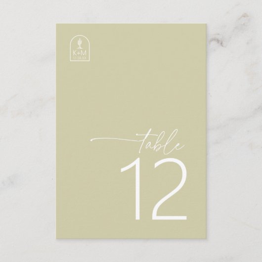 砂漠の結婚Vibesのテーブル番号Sage ID1019 招待状 (正面)