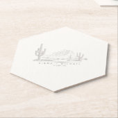 砂漠の結婚Vibes's Thank You Landscape ID1019 ペーパーコースター (アングル)