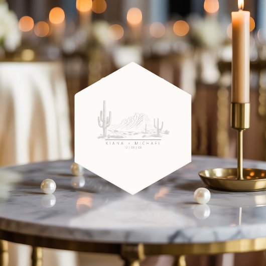 砂漠の結婚Vibes's Thank You Landscape ID1019 ペーパーコースター