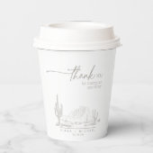 砂漠の結婚Vibes's Thank You Landscape ID1019 紙コップ (裏面)