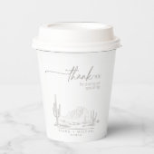 砂漠の結婚Vibes's Thank You Landscape ID1019 紙コップ (正面)