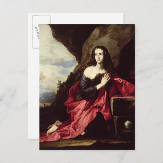 砂漠の聖マリア・マグダレネまたは聖タイ ポストカード (正面/裏面)