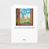 砂漠の背景を持つウィンドウのサンキャッチャー カード (裏面)