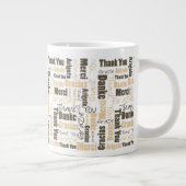 砂漠の色の多言語感謝Word Cloud Mug ジャンボコーヒーマグカップ (右)