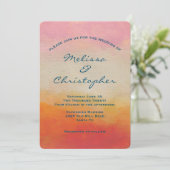 砂漠の色の抽象芸術結婚風景 招待状 (スタンド正面)