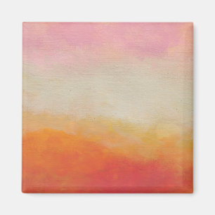 砂漠の色の抽象芸術絵画風景 マグネット