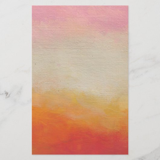 砂漠の色の抽象芸術絵画風景 便箋 (正面)