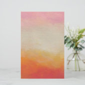 砂漠の色の抽象芸術絵画風景 便箋 (スタンド正面)