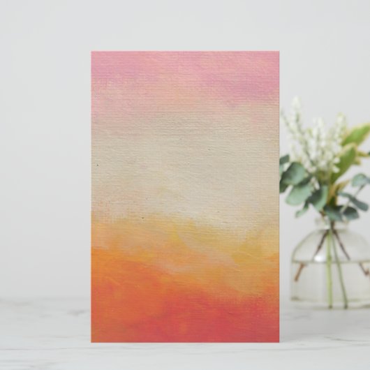 砂漠の色の抽象芸術絵画風景 便箋 (スタンド正面)