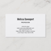 砂漠の色の抽象芸術絵画風景 名刺 (裏面)