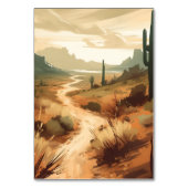 砂漠の色テラコッタサウスウェスト結婚ズ テーブルナンバー (裏面)