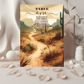 砂漠の色テラコッタサウスウェスト結婚ズ テーブルナンバー