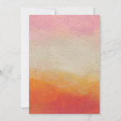 砂漠の色抽象芸術景観汎用パーティー 招待状 (裏面)