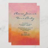 砂漠の色抽象芸術景観汎用パーティー 招待状 (正面/裏面)