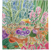 砂漠の色 シャワーカーテン (正面)