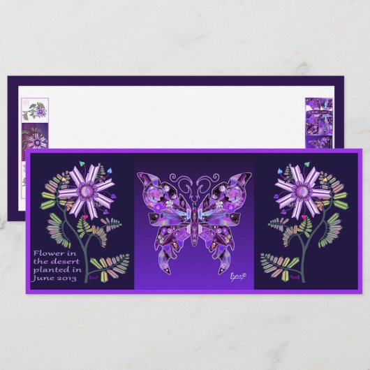 砂漠の花とP Butterfly 31 カード (正面/裏面)