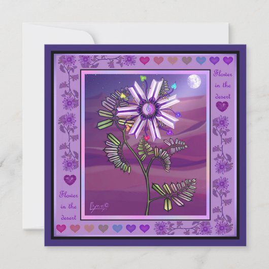 砂漠の花のカード カード (正面)