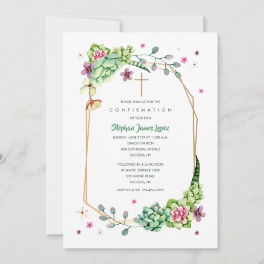 砂漠の花の宗教 招待状 (正面)