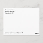 砂漠の花はがき ポストカード (裏面)
