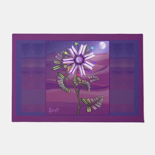 砂漠の花ドアマット ドアマット (正面)