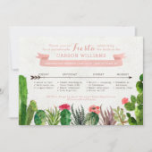 砂漠の花嫁さまと週末の予定表の招待状 招待状 (正面)