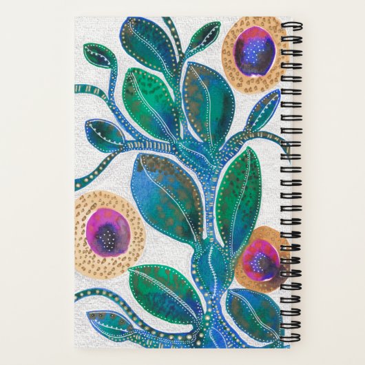 砂漠の花、あなたの名前で、水の色のアートワーク ノートブック (裏面)