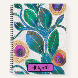 砂漠の花、あなたの名前で、水の色のアートワーク ノートブック