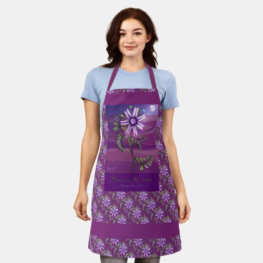 砂漠の花 エプロン (着用した状態)